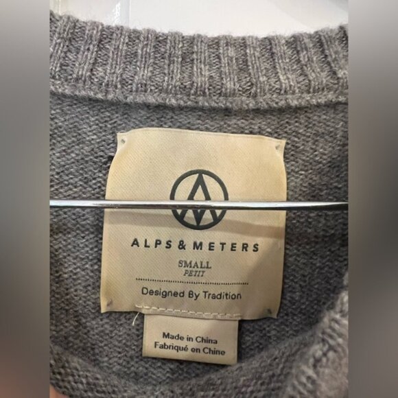 NWOT ALPS & Meters Cashmere Alpine Knit Ski Race Sweater - Picture 4 of 7